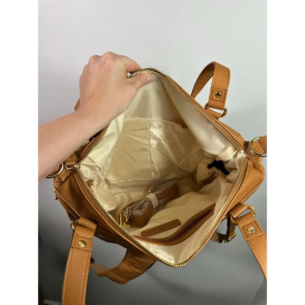 NWT Lily Jade Marie Leather Convertable Backpack Diaper Bag